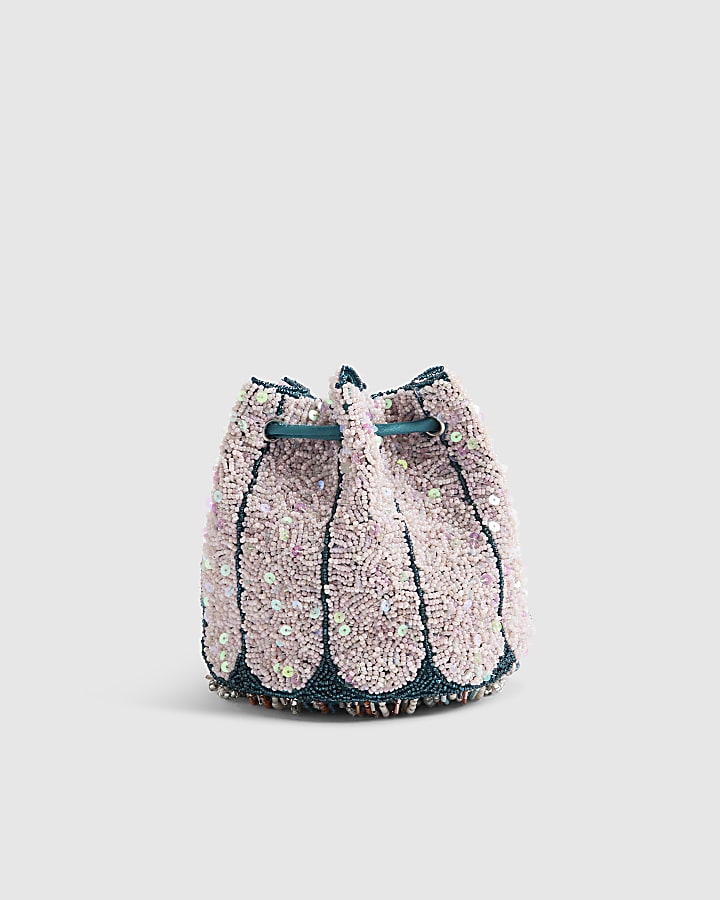 Pink Beaded Jellyfish Bag