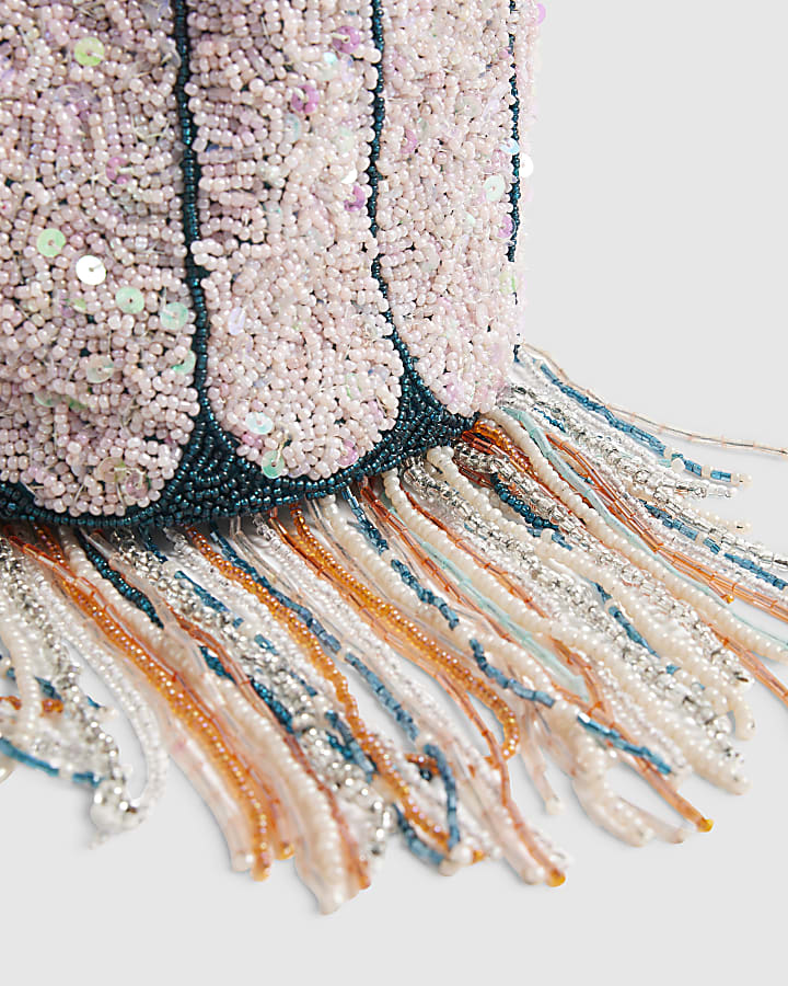 Pink Beaded Jellyfish Bag