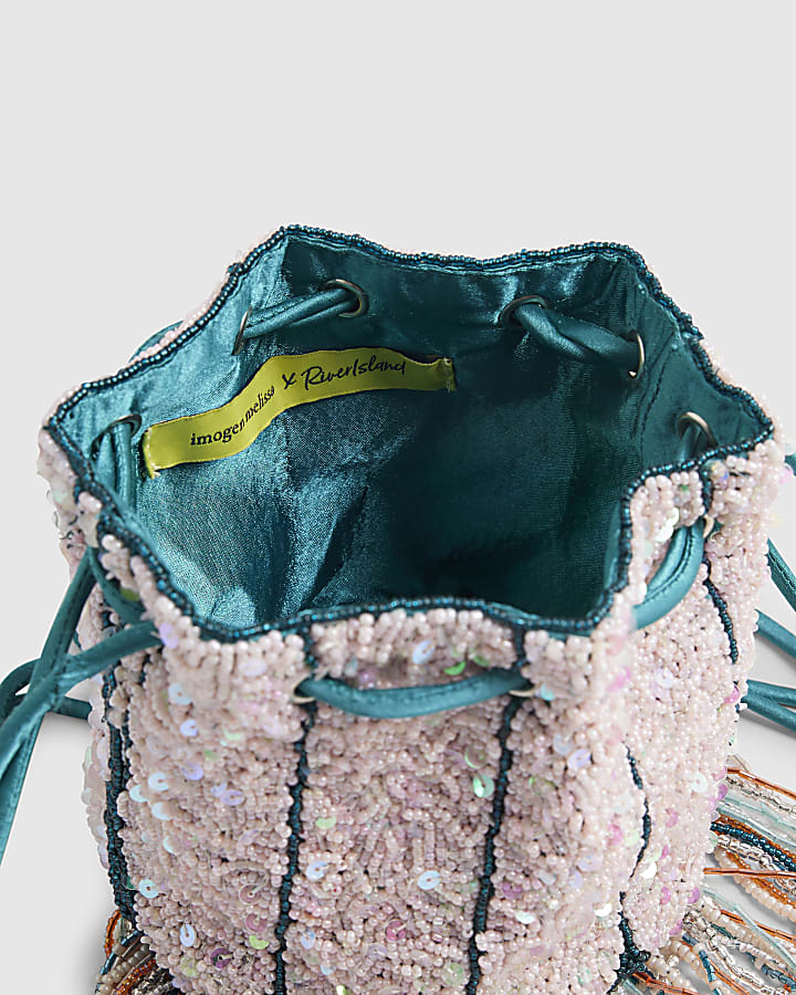 Pink Beaded Jellyfish Bag