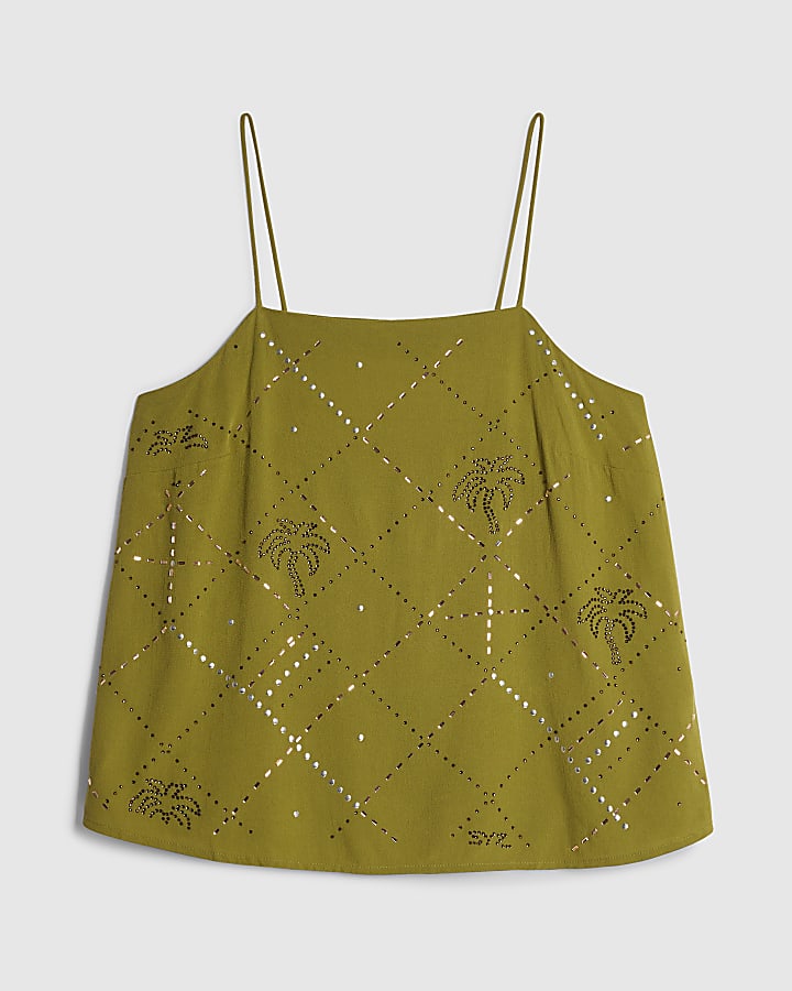 Petite Green Hotfix Cami