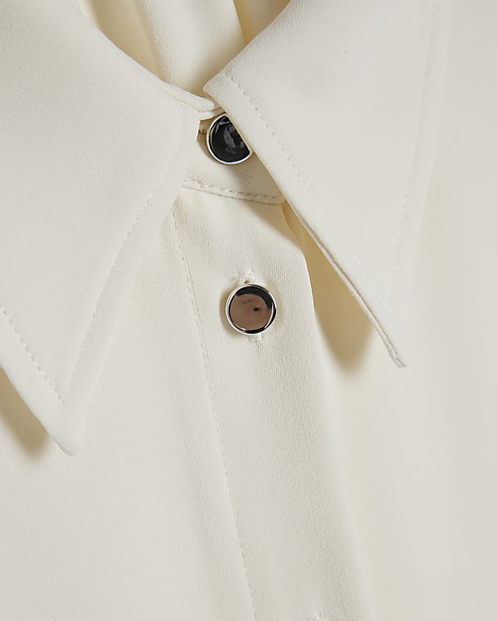 Cream Short Sleeve Relaxed Shirt