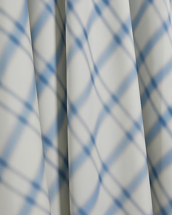 Blue Check Maxi Skirt