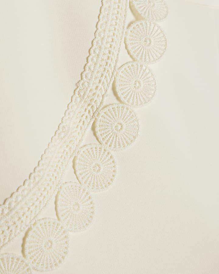 Cream Crochet Shorts