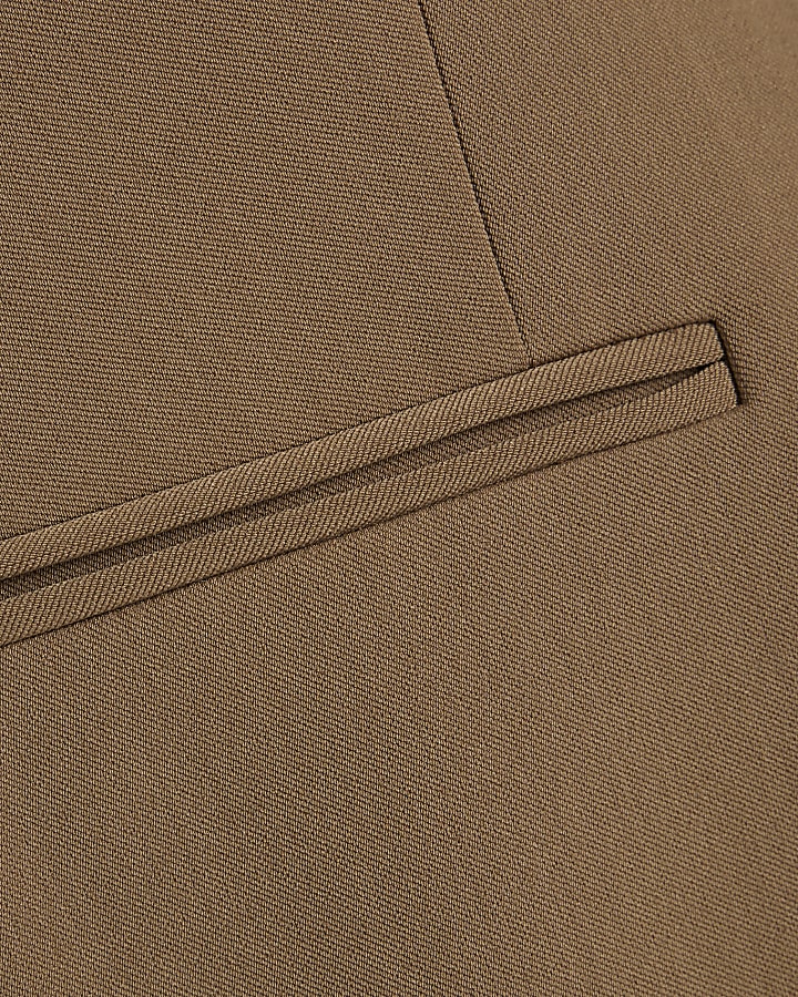 Beige Short Sleeve Tailored Blazer