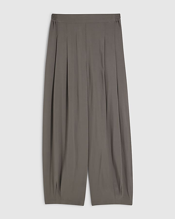 Khaki Balloon Leg Trousers