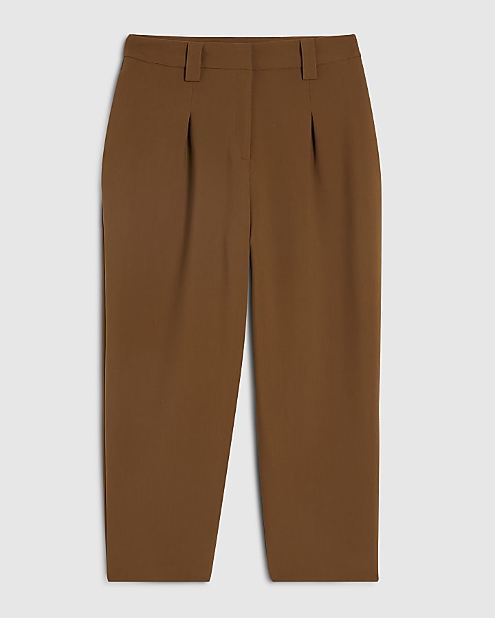 Brown Straight Leg Trousers