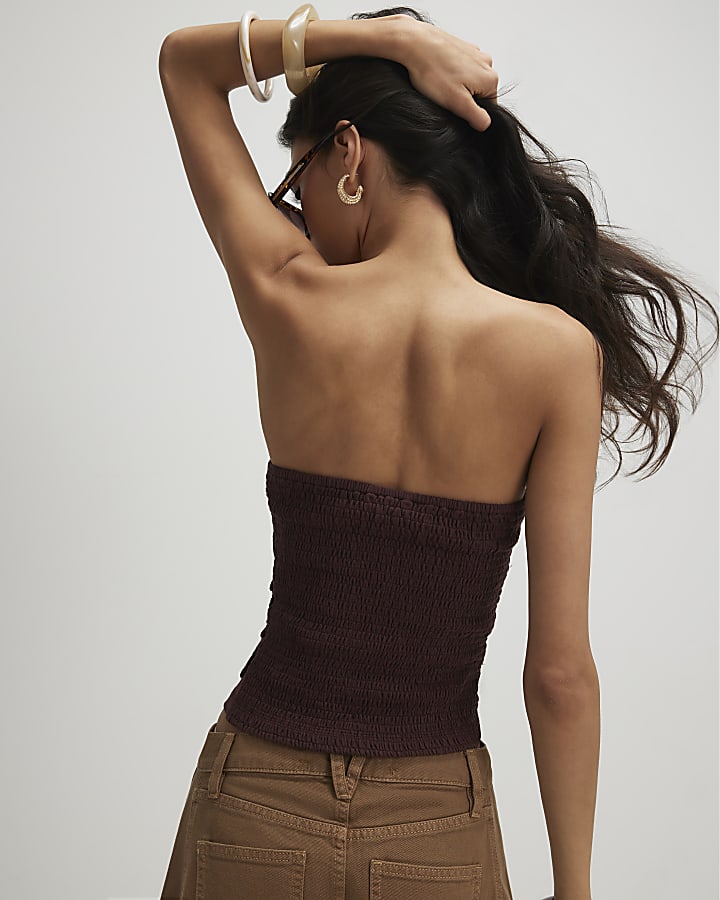 Brown Cornelli Bandeau Top