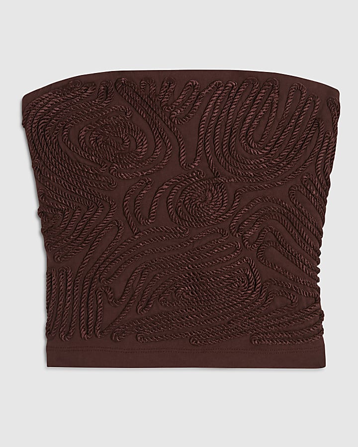 Brown Cornelli Bandeau Top