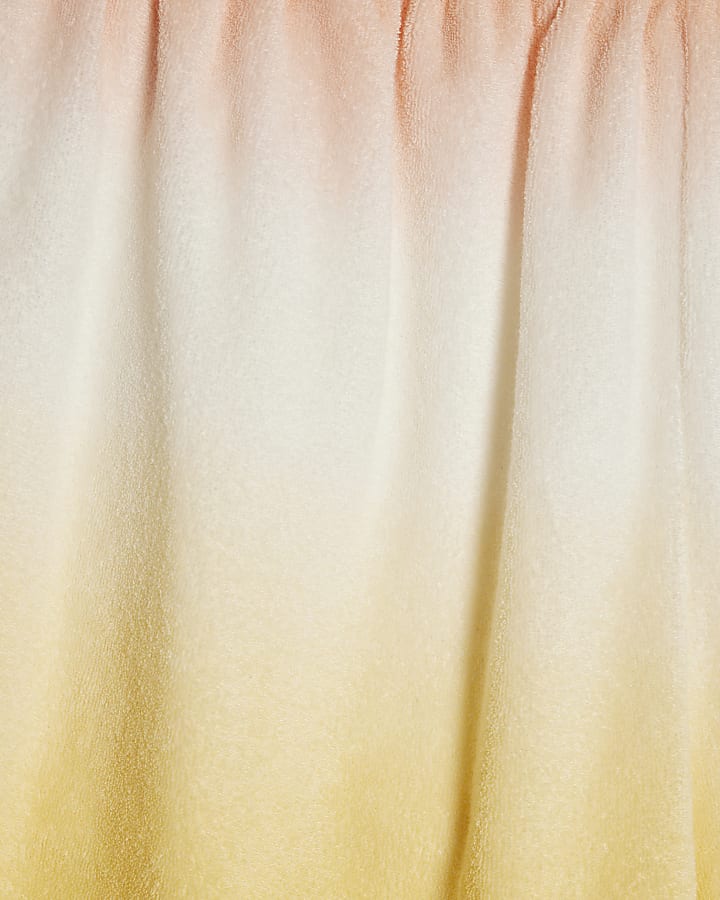 Yellow Ombre Towelling Shorts