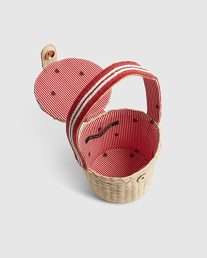 Red Strawberry Basket Bag