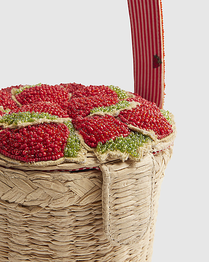 Red Strawberry Basket Bag