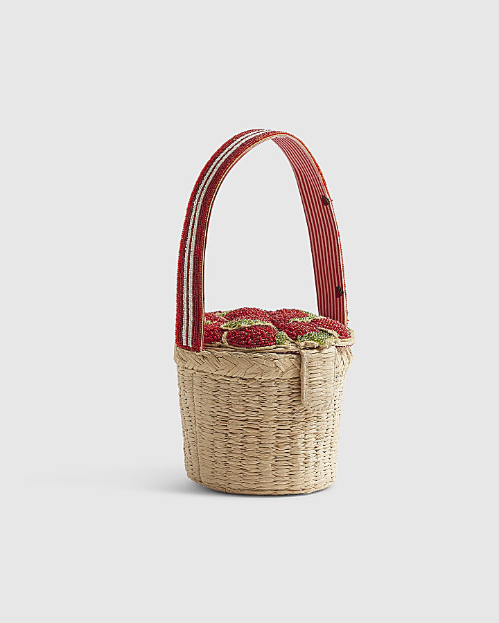 Red Strawberry Basket Bag