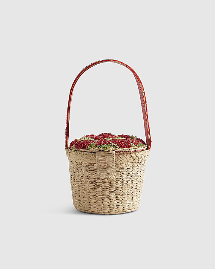 Red Strawberry Basket Bag
