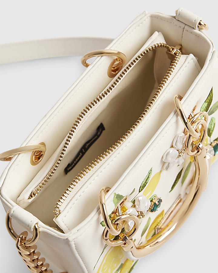 White Lemon Pearl Tote Bag