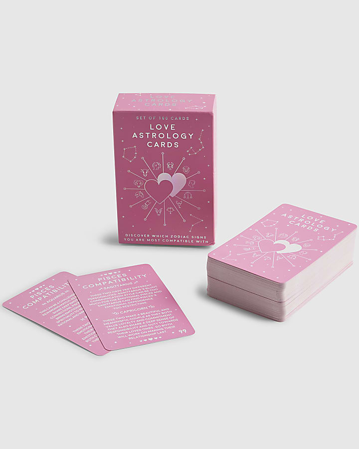 Pink Love Astrology Playing Cards