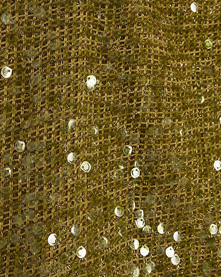 Green Sequin Cami Top