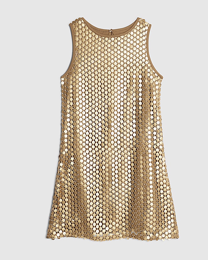 Gold Sequin Mini Dress