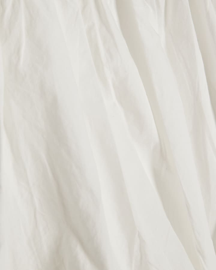 White Poplin Bubble Top