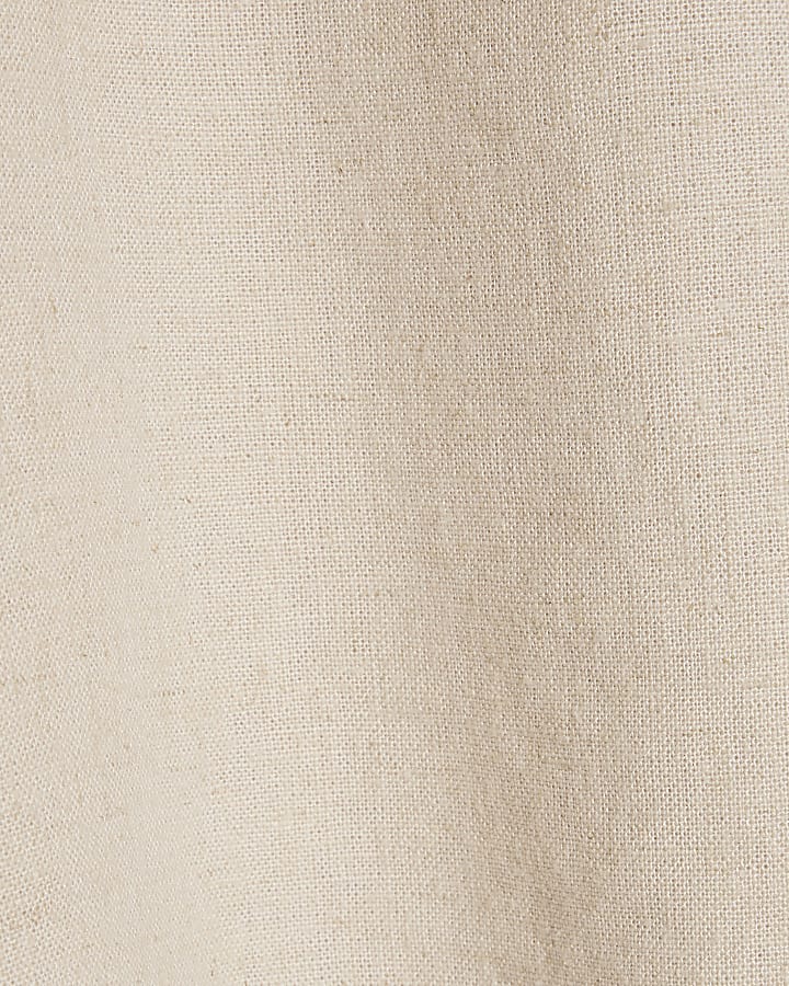 Beige Linen Blend Tank Top