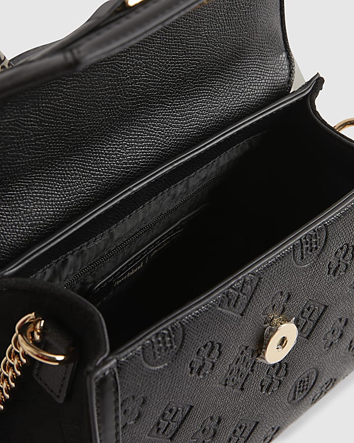 Black Mini Embossed Scarf Tote Bag