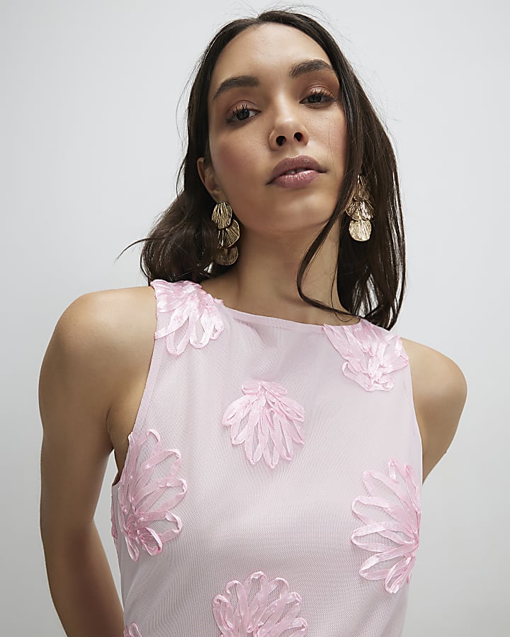 Pink Cornelli Shell Racer Top