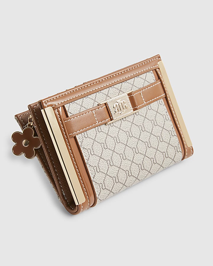 Beige Monogram Foldout Purse