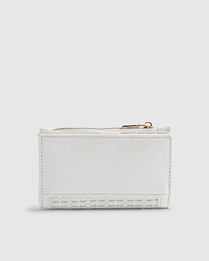 White Weave Mini Purse