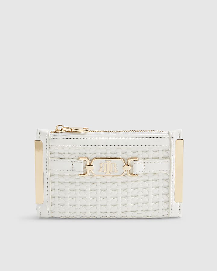White Weave Mini Purse