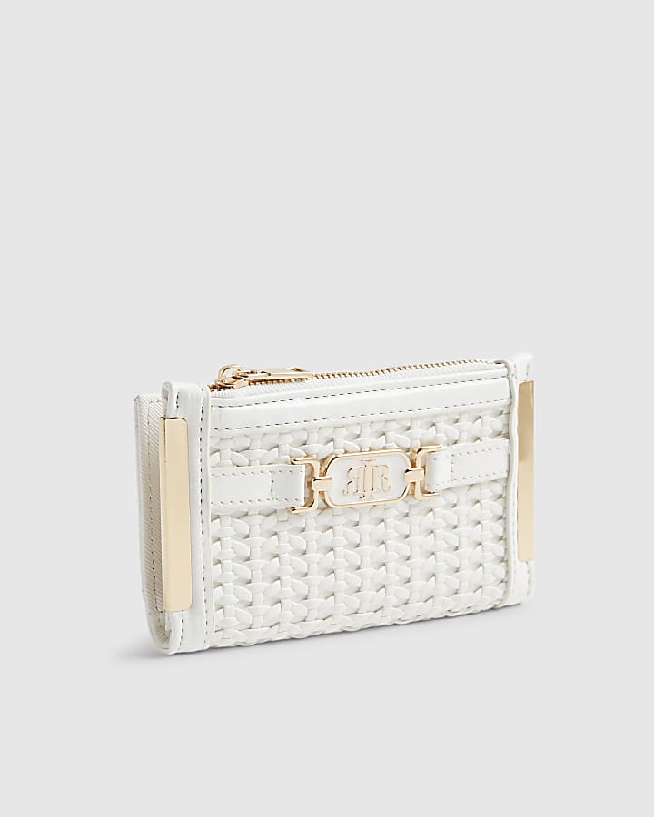 White Weave Mini Purse
