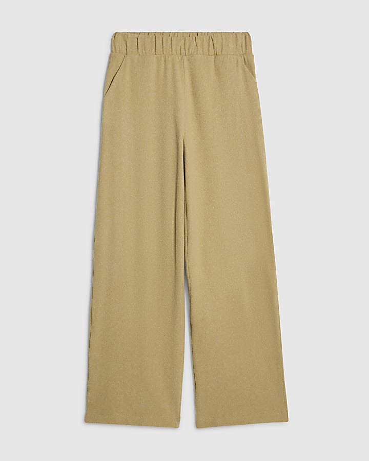 Green Cosy Wide Leg Joggers