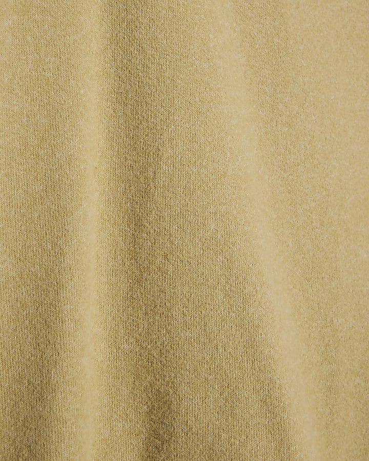 Green Short Sleeve Shoulder Padded Cosy Top