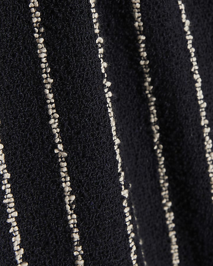 Navy Stripe Wide Leg Joggers