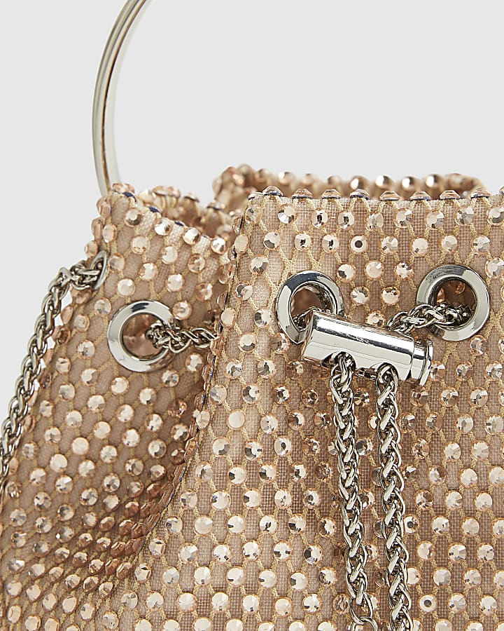 Pink Heatseal Bucket Clutch Bag