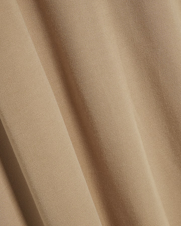 Beige Sleeveless Modal Maxi Dress