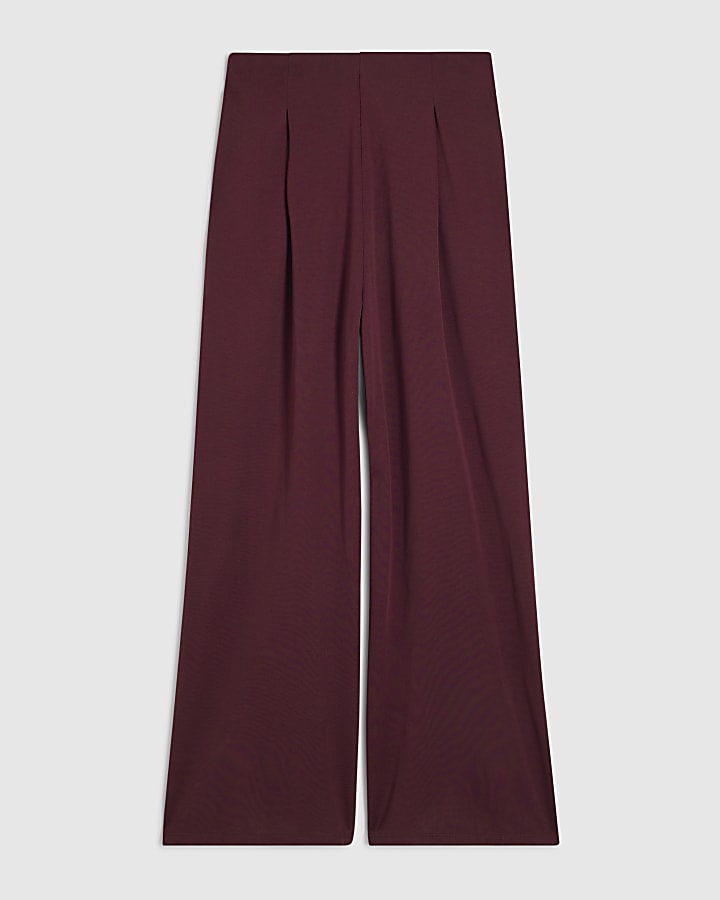 Red Wide Leg Trousers