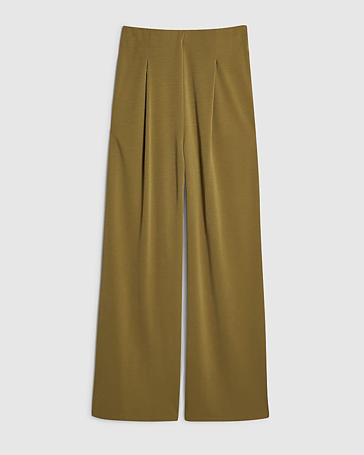 Green Wide Leg Trousers