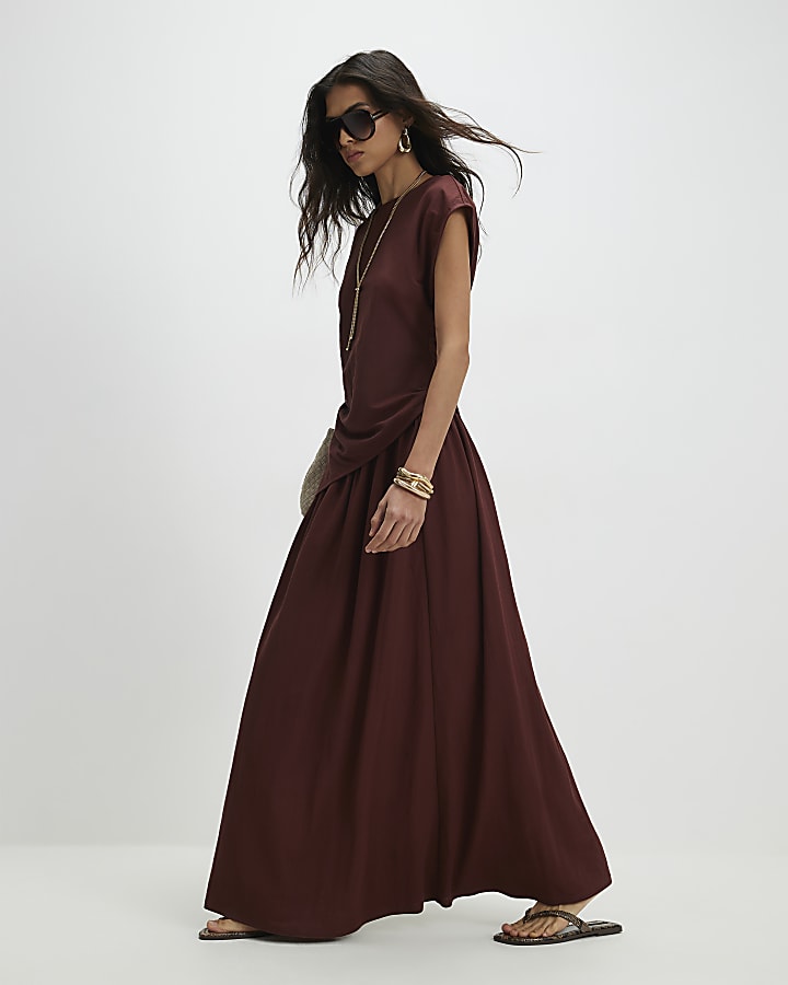 Brown Maxi Skirt