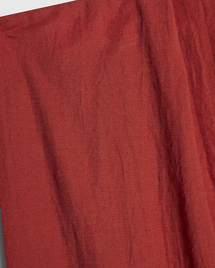 Orange Bandeau Bubble Hem Maxi Dress