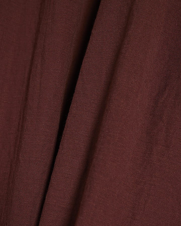 Brown Bandeau Maxi Dress