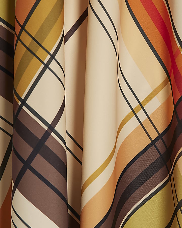 Green Check Maxi Skirt