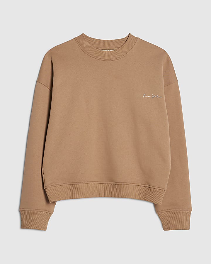 Beige Long Sleeve Sweatshirt