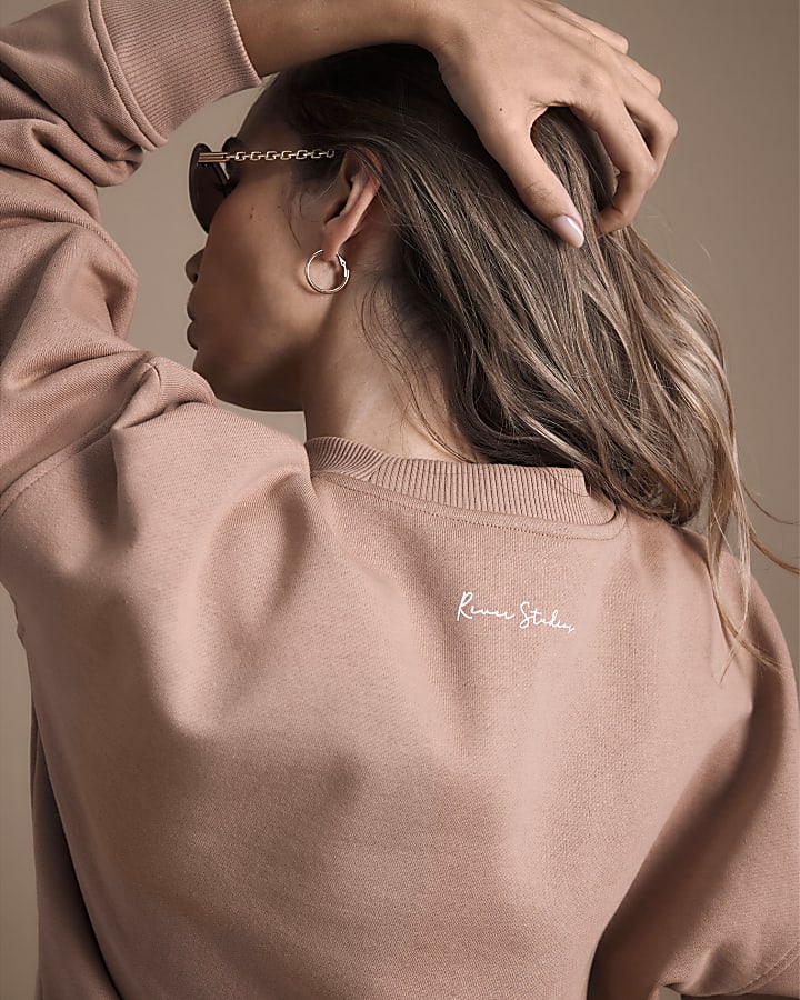 Beige Long Sleeve Sweatshirt