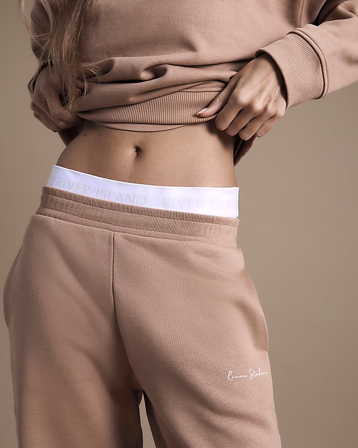 Beige Cuff Joggers