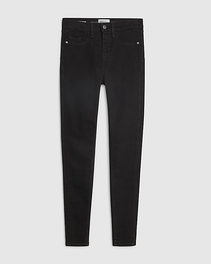 Black Mid Rise Sculpt Skinny Jeans