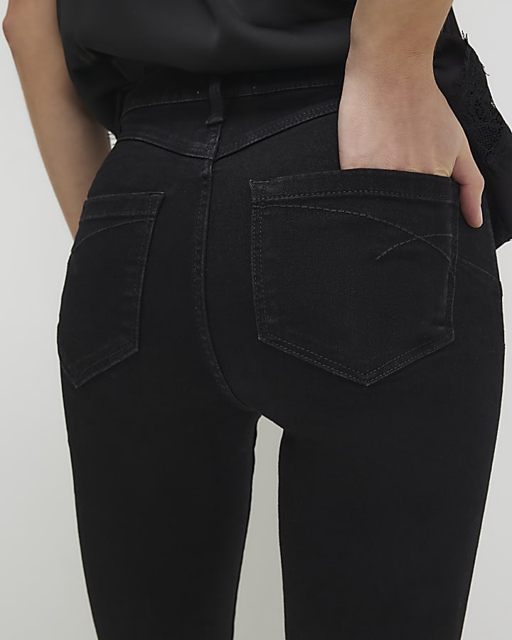 Black Mid Rise Sculpt Skinny Jeans