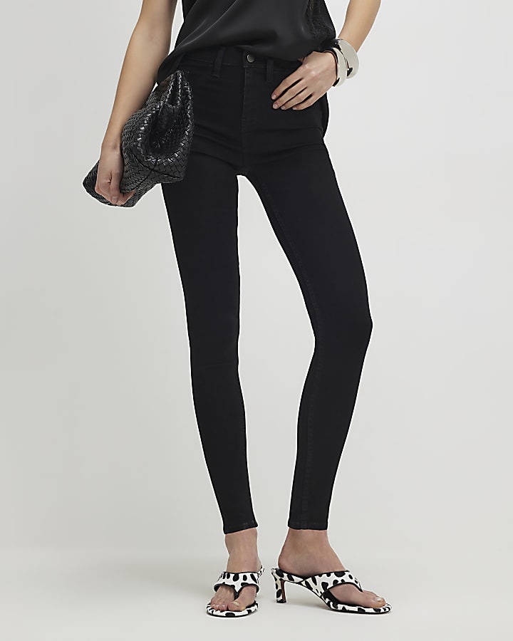 Black Mid Rise Sculpt Skinny Jeans