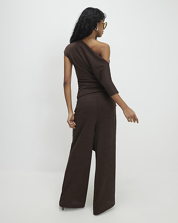 Brown Tie Waist Trousers