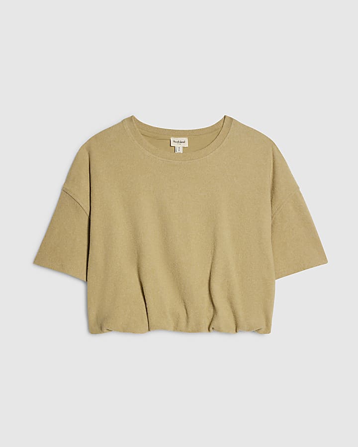 Green Bubble Hem Cosy T-Shirt