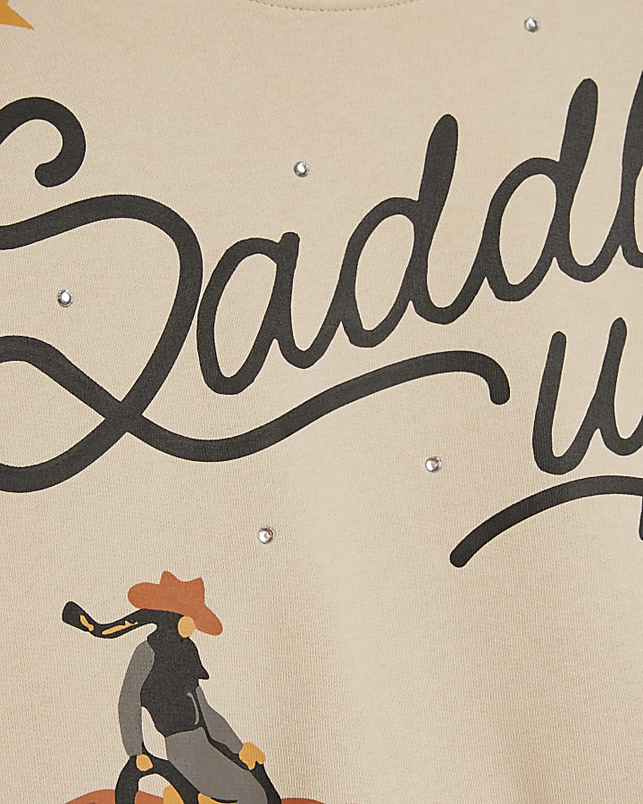Beige Saddle Up Rodeo Sweatshirt