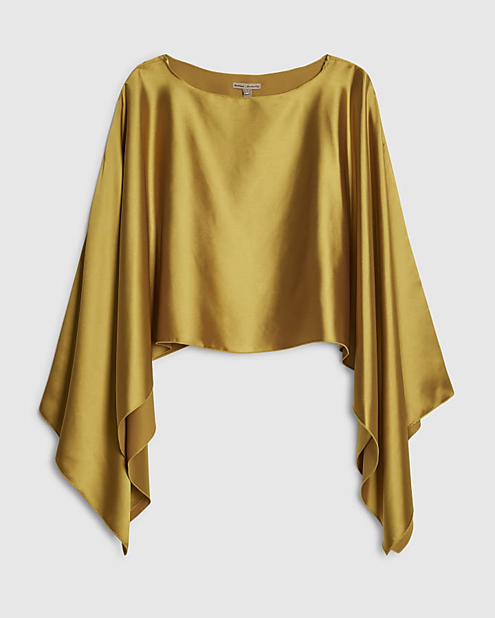 Green Satin Waterfall Cape